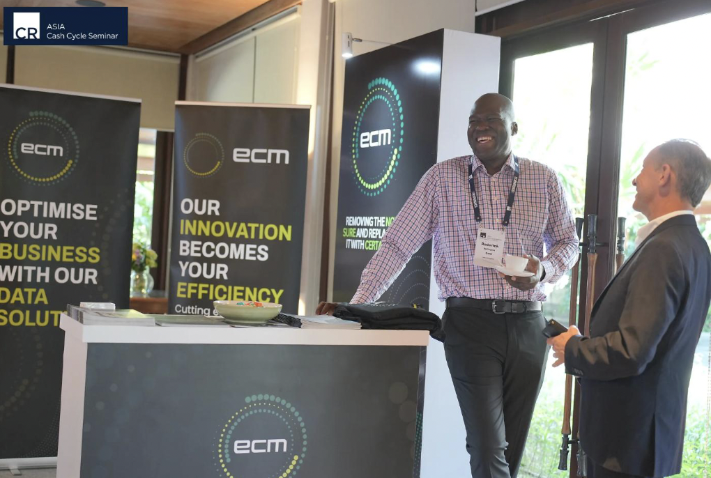team networking at the ecm stand